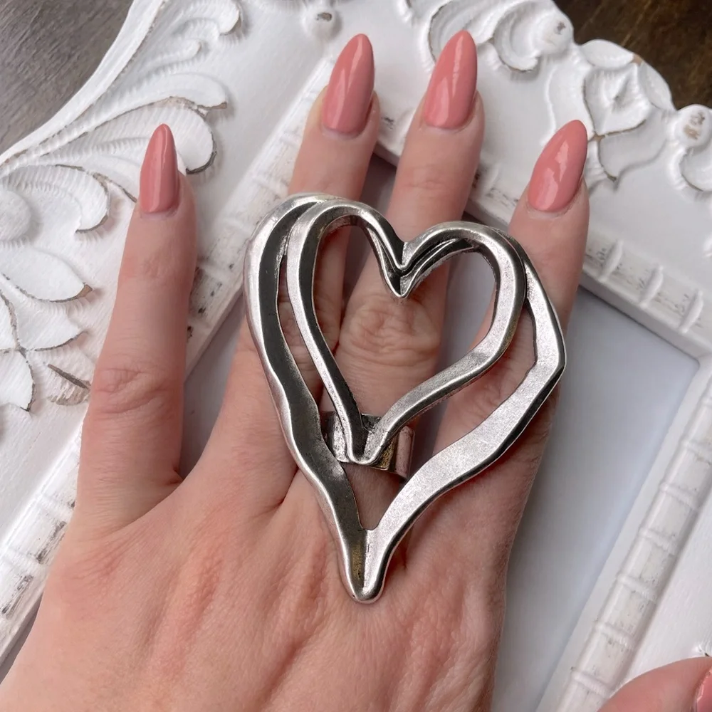New ~ Heart Oversized Earrings